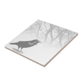 Krähen-Rabe des Entwurfs-12 Fliese (Seite)