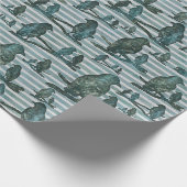 Krähen Raben Crows auf Ast Verpackung Geschenkpapier (Ecke)