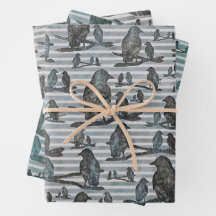 Krähen Raben Crows auf Ast Verpackung