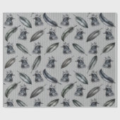 Krähen Raben Crows Federn Feathers Verpackung Geschenkpapier (Flach)