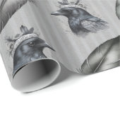 Krähen Raben Crows Federn Feathers Verpackung Geschenkpapier (Rolleneckpunkt)