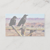 Krähen-Raben-Vogel-Schwarzes Visitenkarte (Rückseite)