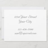 Krähen Rosen Hochzeitseinladung Einladung (Rückseite)