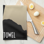 Krähen, Schwarzer Bird Raven Bar Handtuch Gold (Viertel Falte)