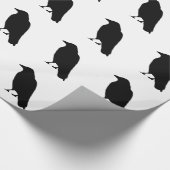 Krähen-Silhouette Geschenkpapier (Ecke)