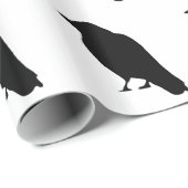 Krähen-Silhouette Geschenkpapier (Rolleneckpunkt)