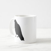 Krähen-Silhouette Kaffeetasse (Vorderseite Links)