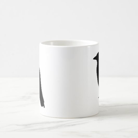 Krähen-Silhouette Kaffeetasse (Mittel)