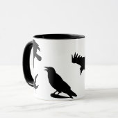 Krähen-Tanz-Kaffee-Tasse Tasse (Vorderseite Links)