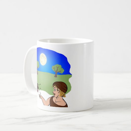 Krähen-Tasse Kaffeetasse (Vorderseite Links)