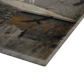 Krähen und alter Stall Schneidebrett (Ecke)