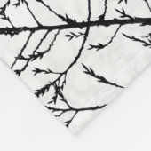 Krähen und Bäume Schwarz-Weiß-Gotik Landschaft Fleecedecke (Ecke)