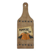 Krähen und Kürbisglas-Schneidebrett Schneidebrett (Vorderseite)