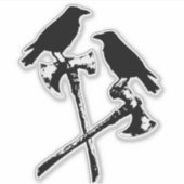 Krähen und Nordäxte Aufkleber (Vorderseite)