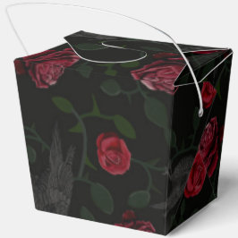Krähen und Rose Geschenkschachtel