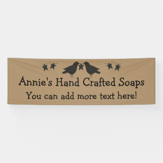 Krähen und Sterne 2,5' x 8' kundenspezifische Banner