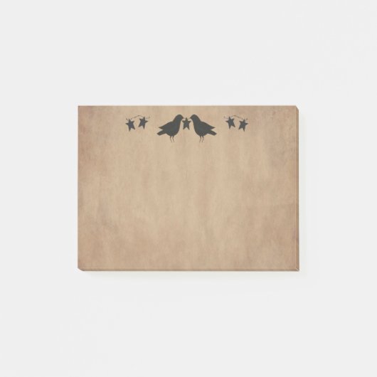Krähen und Sterne Poststiftnoten Post-it Klebezettel (Vorderseite)