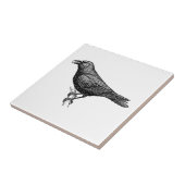 Krähen-Vogel-Kunst Fliese (Seite)