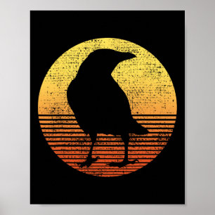 Krähen Vogel Liebhaber Rabe Vintage Poster