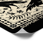 Krähen vor Bros unterstützen Ihren lokalen Mord Fu Poster (Ecke)