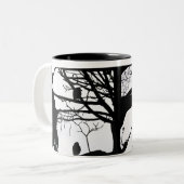 Krähen Zweifarbige Tasse (Vorderseite Links)