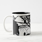 Krähen Zweifarbige Tasse (Links)