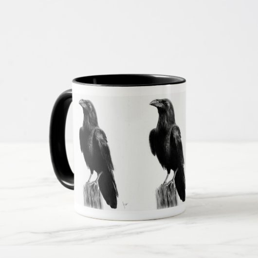 Krähencafétasse Tasse (Vorderseite Links)