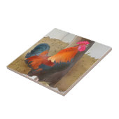 krähender Hahn Fliese (Seite)