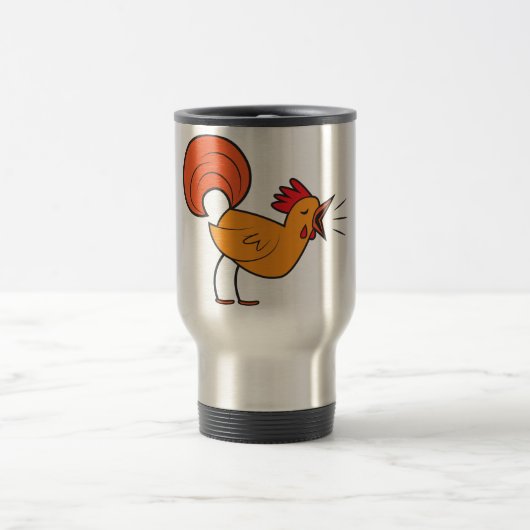 Krähender HAHN Reisebecher (Mittel)