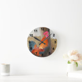 krähender Hahn Runde Wanduhr (Zuhause)