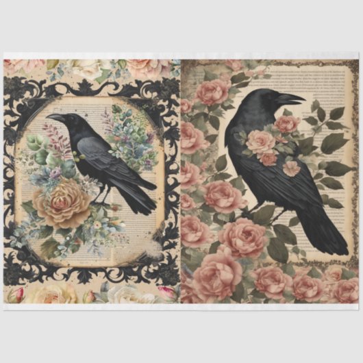 Krähengewebe Seidenpapier (Vorderseite)