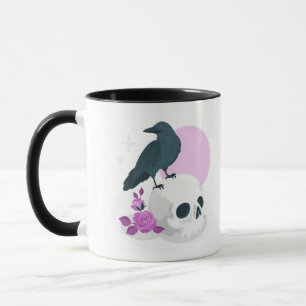 Krähenglas mit Zweifarbigem Design Tasse