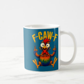 Krähenhahn Lustiger Vogel Hühner Grafik Kunst Kaffeetasse