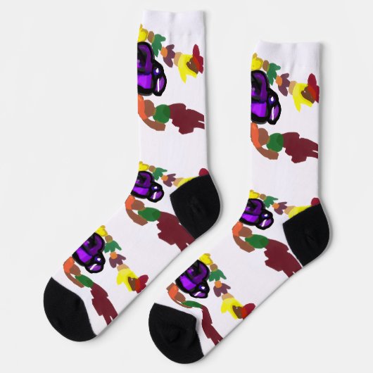 Krähenherbstwind Socken (Linkes Detail)