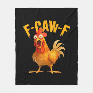Krähenhumor F-Caw-F Gothic Lustig Retro Cool Fleecedecke