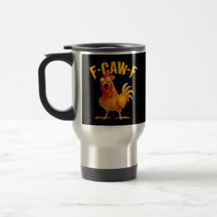 Krähenhumor F-Caw-F Gothic Lustig Retro Cool Reisebecher