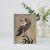 Krähenliebe Leere Postkarte (Stehend Vorderseite)