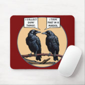 Krähenmord lustiger Comic Mousepad (Mit Mouse)