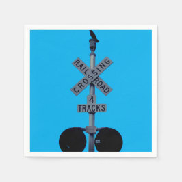 Krähenüberquerungswächter-Papiernapkin Serviette