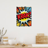KRAK! Pop Art Comic Explosionspopster Poster (Küche)