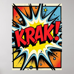 KRAK! Pop Art Comic Explosionspopster Poster