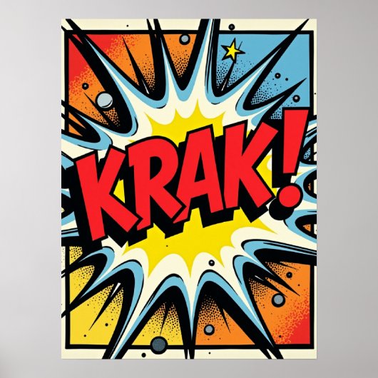 KRAK! Pop Art Comic Explosionspopster Poster (Vorne)
