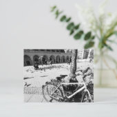 Krakau, Altstadt, Polen, schwarz-weiße Postkarte (Stehend Vorderseite)