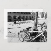 Krakau, Altstadt, Polen, schwarz-weiße Postkarte (Vorne/Hinten)