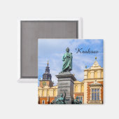 Krakau, Ein Mickiewicz-Denkmal, Polen, Magnet (Vorderseite/Rückseite)