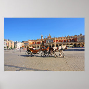 Krakau, Hauptmarkt, Polen Poster