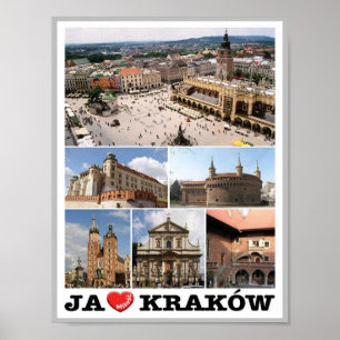 Krakau - I Liebe - Polen - Poster