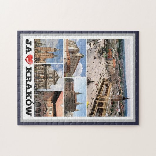 Krakau - I Liebe - Polen - Puzzle (Horizontal)