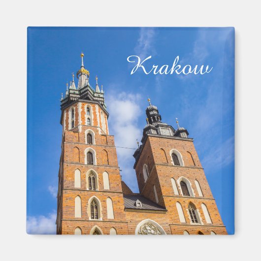 Krakau, Kirche St. Marys, Polen, Magnet (Vorne)