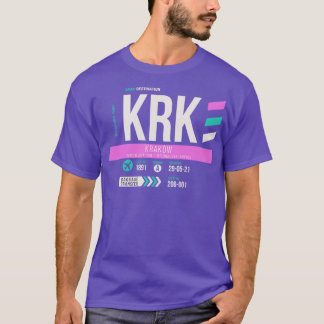 Krakau KRK Airport Code Gepäckstück Tag 1 T-Shirt